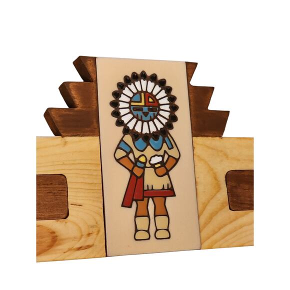 Native American Southwestern Style Wool Rug Handwoven Wall Hanging 61x28 - Picture 3 of 16